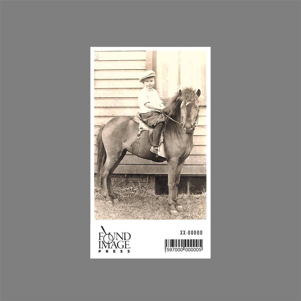 Found Image Press - Wholesale Sticker - Sticker EQ-146 Little Boy on Pony1