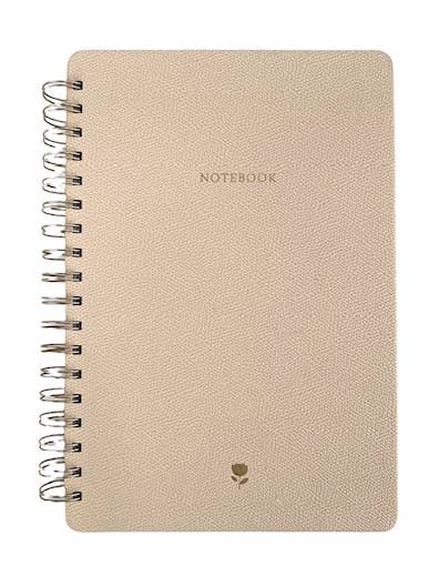 medium spiral anteckningsbok - beige för wholesale av Do Good Paper Co.
