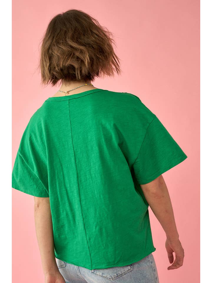 Promesa USA - Wholesale Knit top – Women's - Easy Fit Mineral-Wash Exposed Seam Slub Knit Tee3