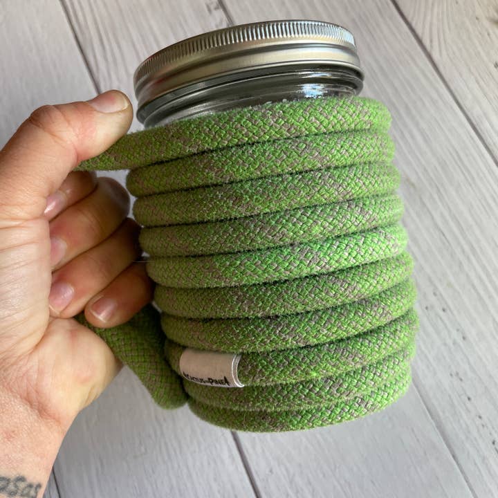 Jar Cozie - Upcycled Retired Rock Climbing Rope and other Purchase Wholesale mason jars 16 oz. Free Returns & Net 60 Terms on Faire trending on Faire.
