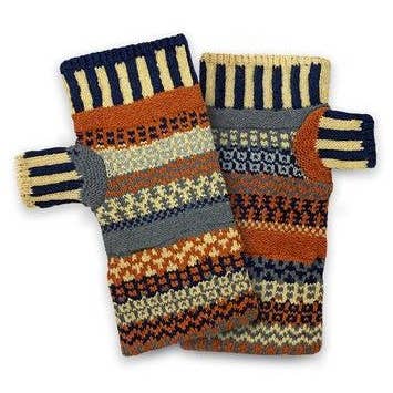 Nutmeg Fingerless Mittens for wholesale by Solmate Canada