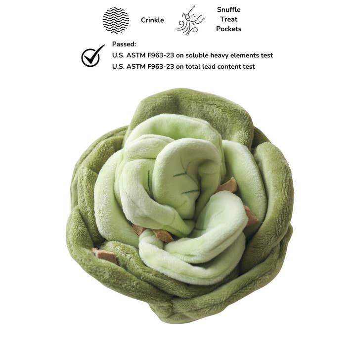 Pups & Bubs - Wholesale Pet Plush Toy - Dog - Snuffle Cabbage Nosework Toy6