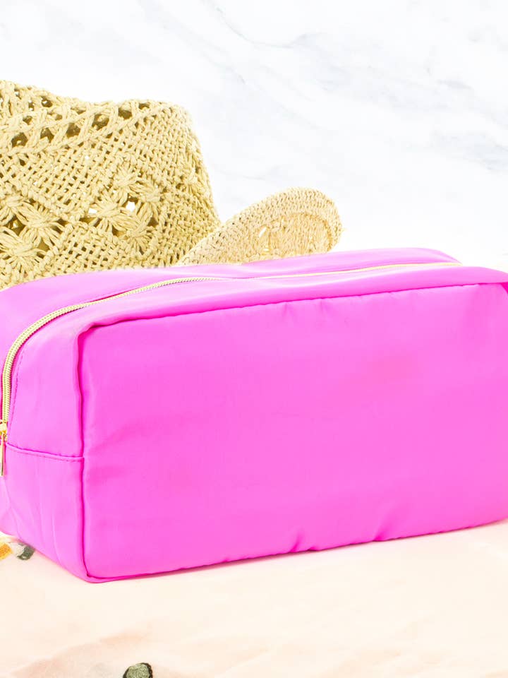 Large Colored Cosmetic Nylon Bag for wholesale by Suzie Q USA