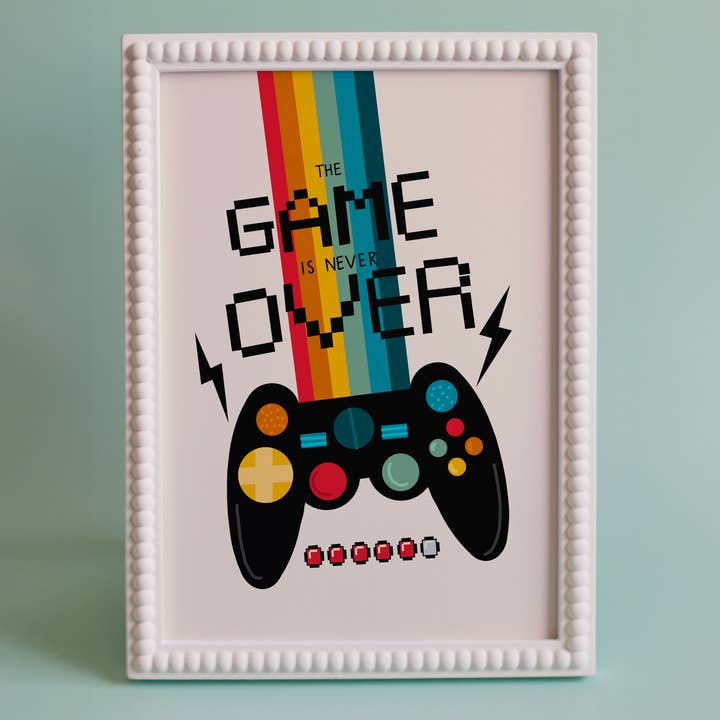 Arte per bambini, Positivo, Gaming, Retro Gamer, Stampa d'arte per la vendita all'ingrosso da parte di Abel and the Label