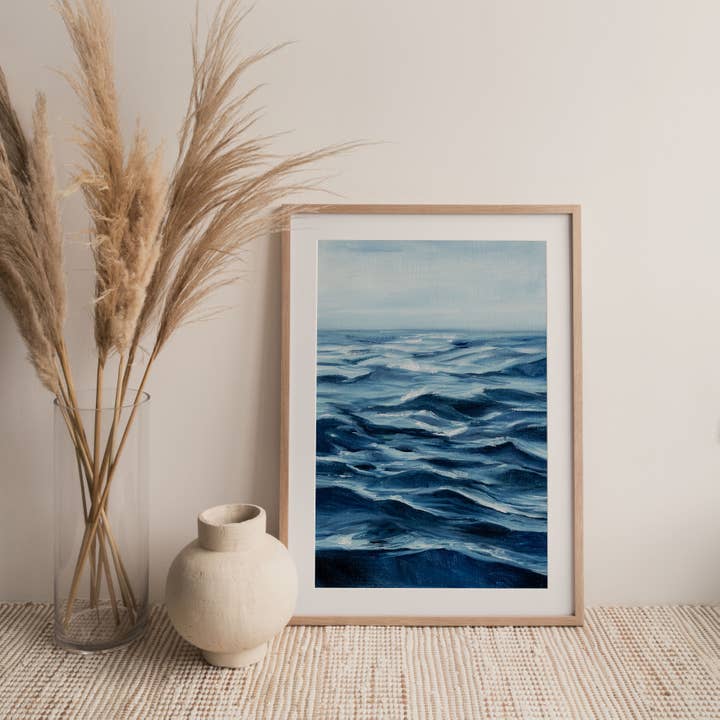 'Water Study' Kunstdruck „Coastal Blue Water“ mit Wanddekor für den Großhandel von Coleman Senecal Art