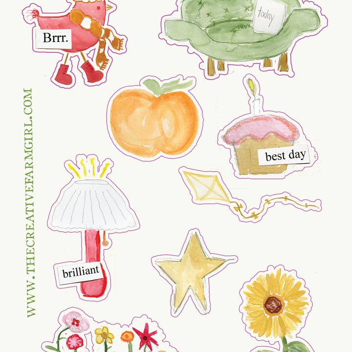 Hoja de Pegatinas Dulces para venta al por mayor de The Creative Farm Girl