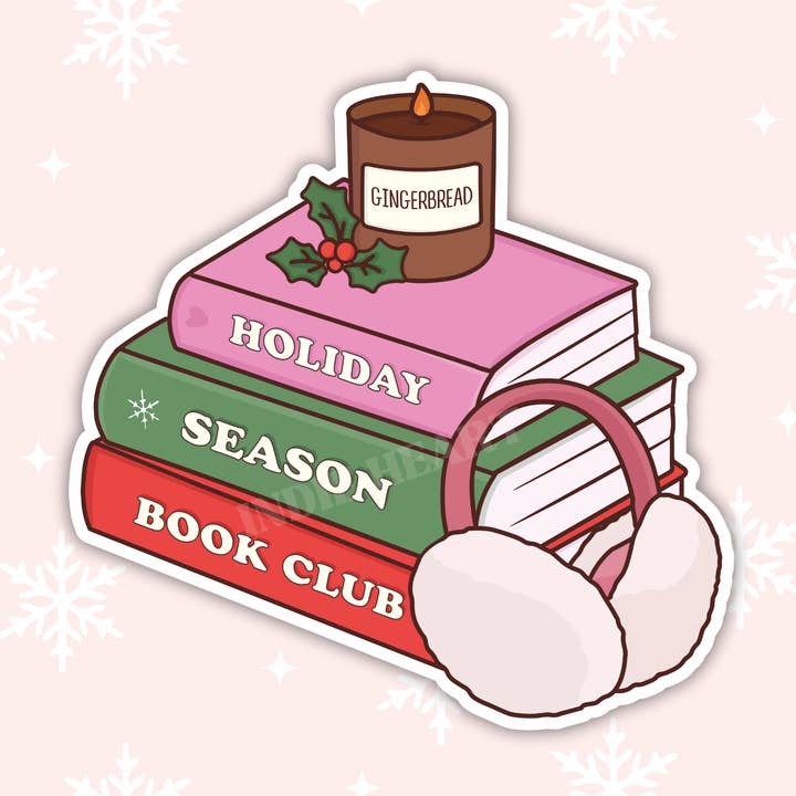 Indie Heart Studio - Wholesale Phone & Laptop Stickers - Holiday Season Book Club Sticker 0