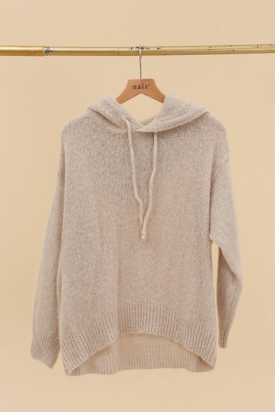 NAÏS PARIS - Wholesale Hoodie - Women's - MOHAIR AND WOOL HOODY-STYLE SWEATER11