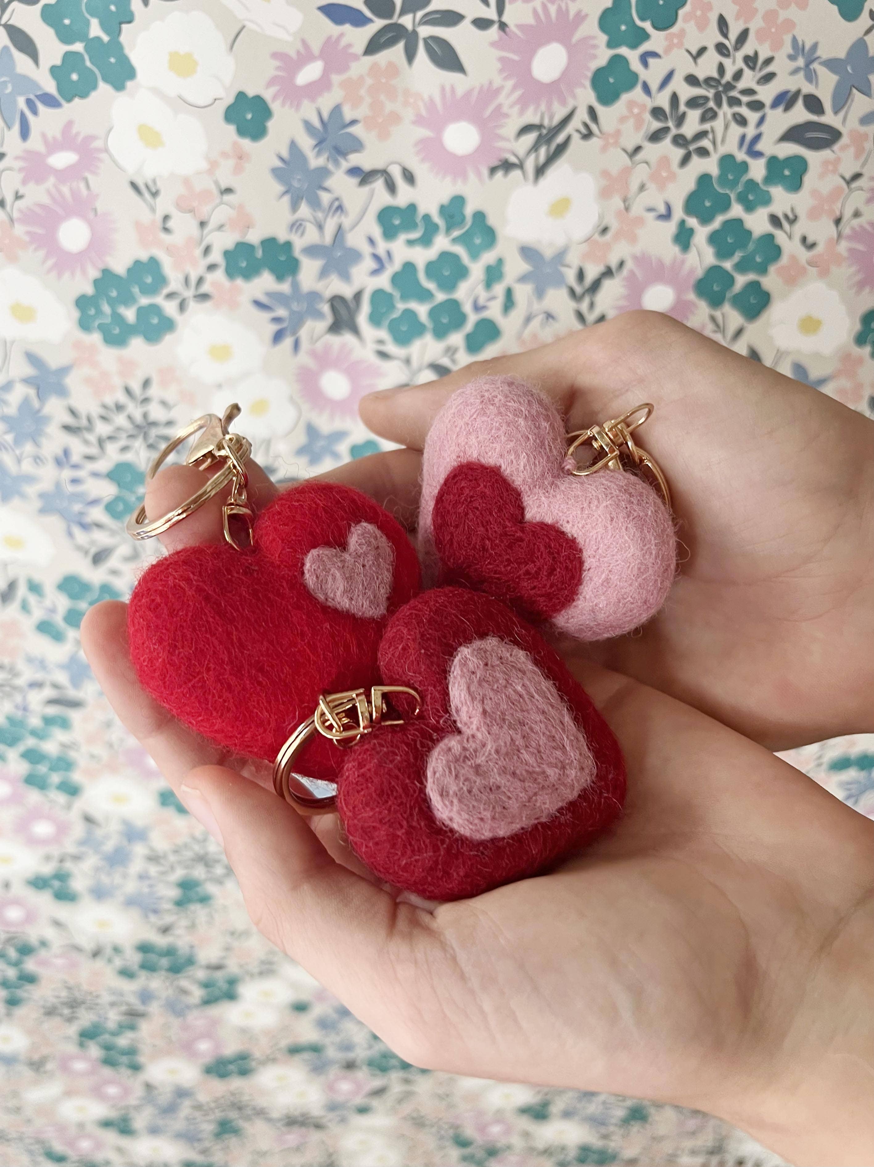 Home Dweller - Wholesale Keychain – Unisex - Felt Heart Keychain | Bag Charm2