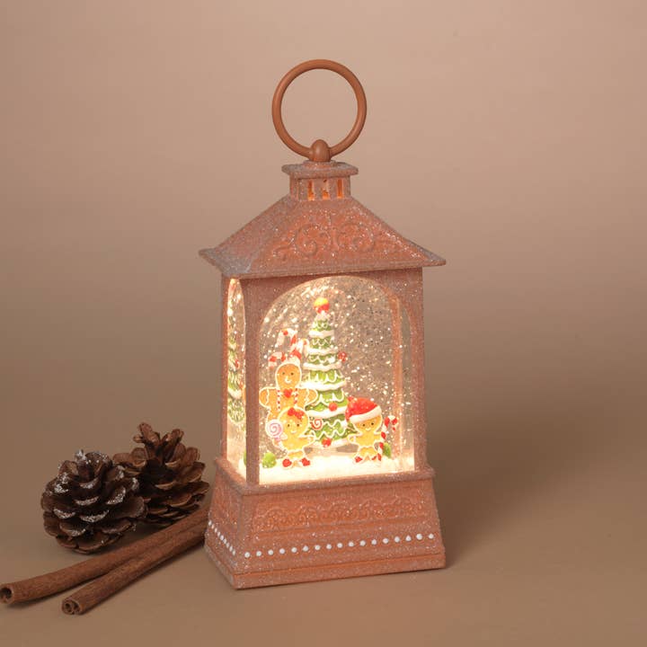 Gerson Christmas 8"H B/O Lighted Spinning Water Globe Ginger for wholesale by The Gerson Companies