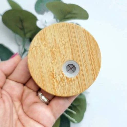 Cataleya Designs Studio LLC - Wholesale Drink Lids - Bamboo Lids Replacement for 16oz Glass Cans1