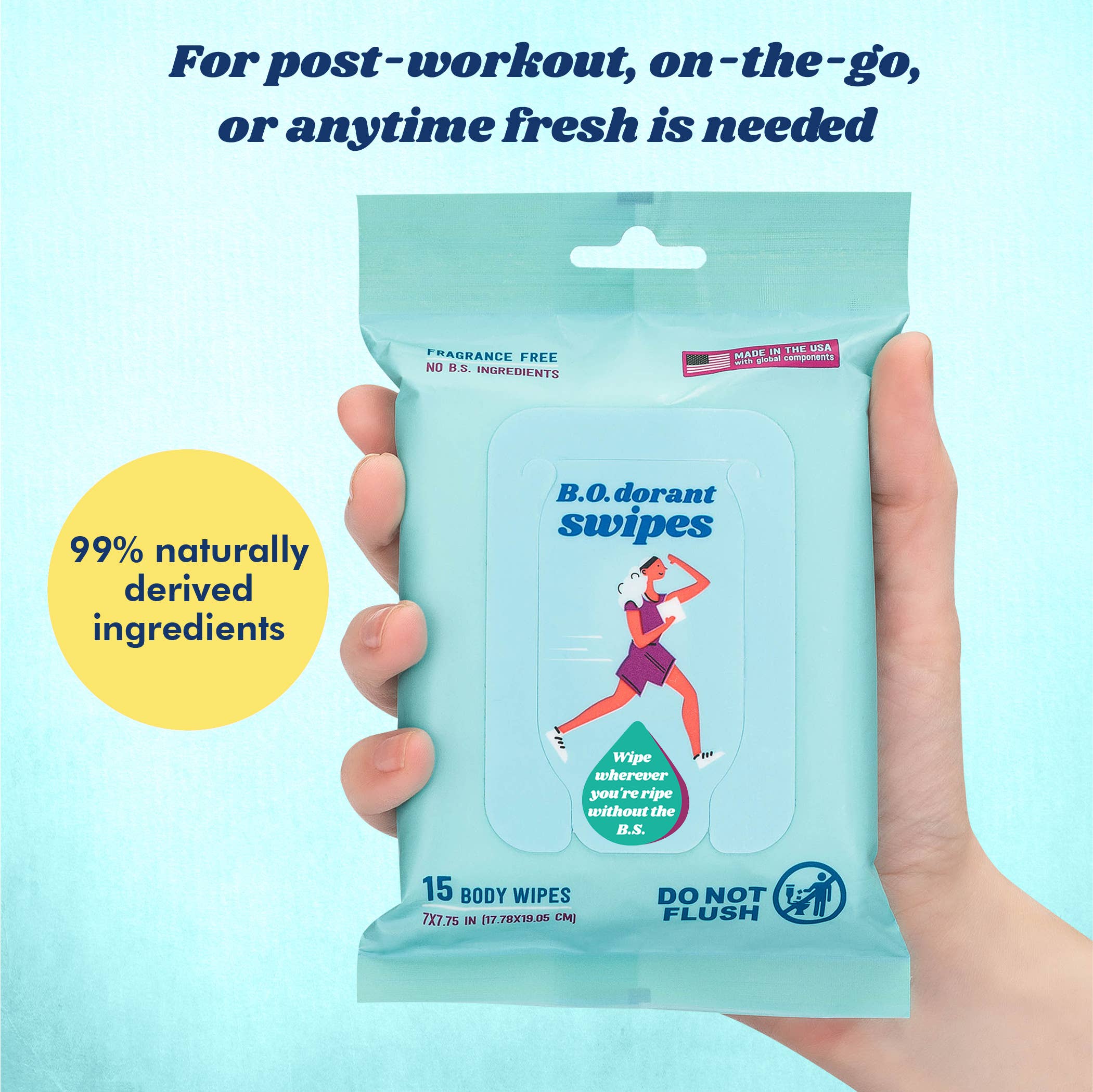 Butt Napkins - Wholesale Face & body wipes - B.O.dorant Swipes1