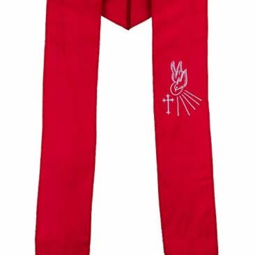 mds - Wholesale Confirmation & Communion Card - Descending Dove fabric confirmation stole.(Child) # Conf/Stl1