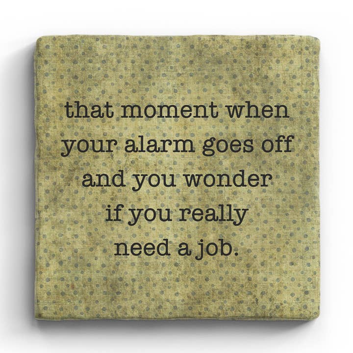 Alarm - Marble Coaster for wholesale by Paisley & Parsley