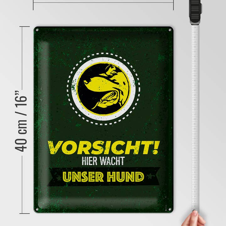 Femer - Wholesale Sign - Tin sign saying Beware here watch our dog 30x40cm3