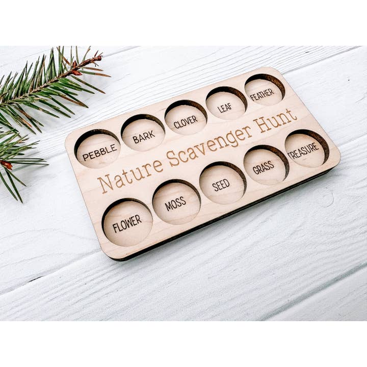 Hudson Valley Makers Co. - Wholesale Wood Toy - Kids - Nature Scavenger Hunt Board, Educational Toy1