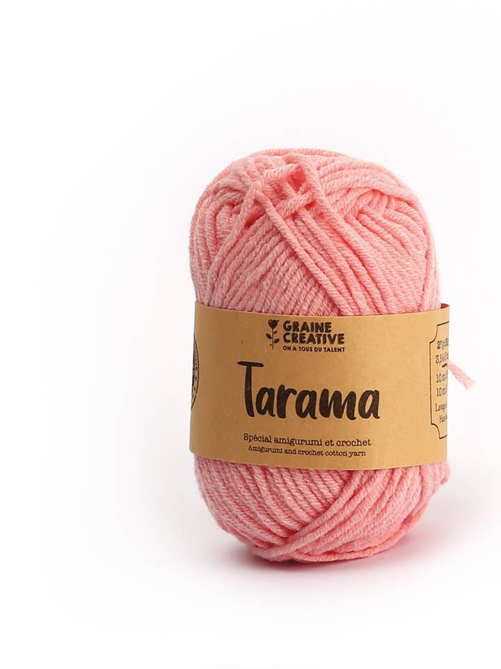 FIL DE COTON VIEUX ROSE 27G ENV 55M - AMIGURUMI TARAMA pour la vente par Graine Créative