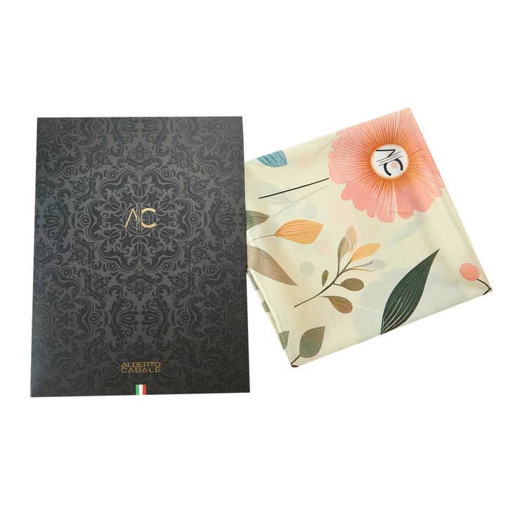 Beige Nature Zoé large silk square for wholesale on Faire