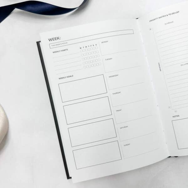 SEIK - Wholesale Planner - Ring binder productivity planner from premium faux leather A5 (white)14