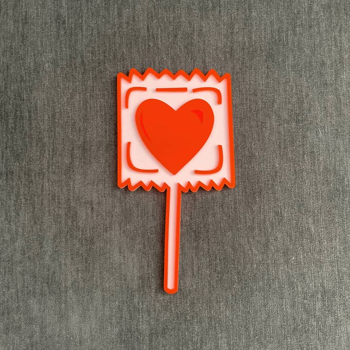 Love LolliPop- Heart Wall Art: Retro Gallery Wall Hanging for wholesale by MirrorPop