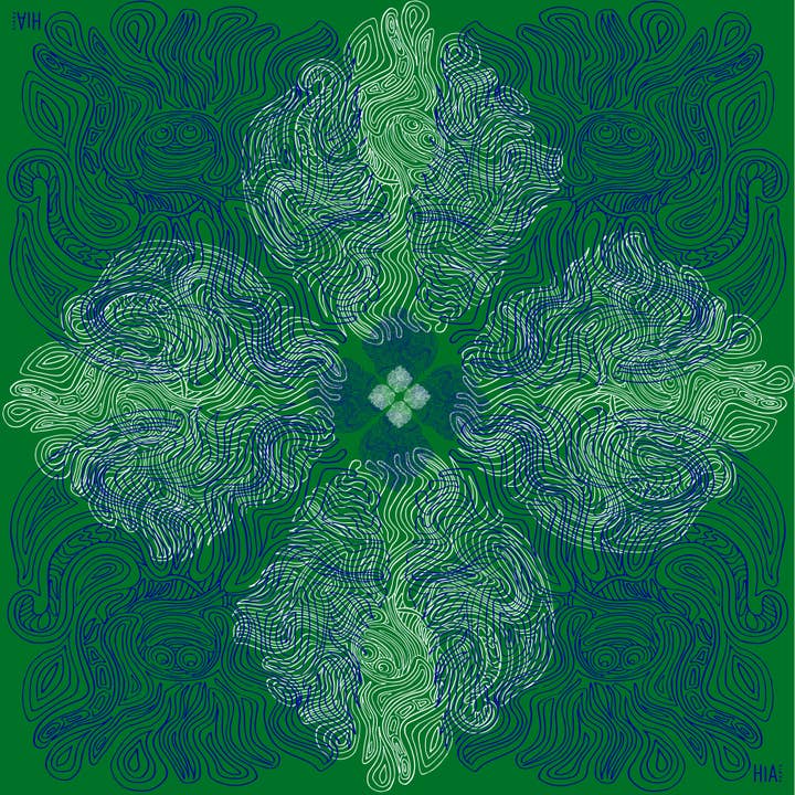 Octopus Scarf - Green for wholesale by Hia Paris