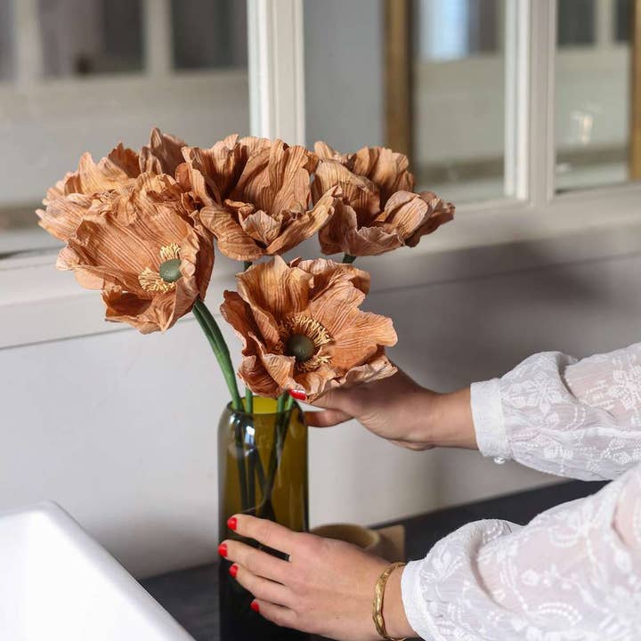 Stor beige pappersvallmo för wholesale av Flowrette