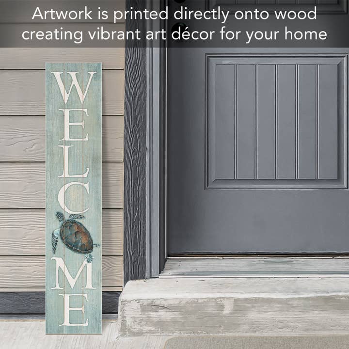 CounterArt/Highland Home/Thirstystone/CoasterStone - Wholesale Sign - "Sea Turtle" Indoor/Outdoor Pallet Wood Welcome Sign
