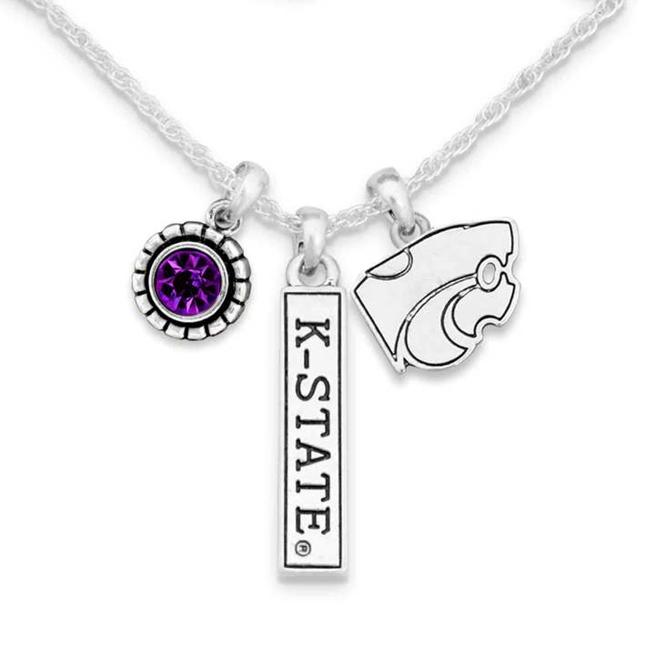 Kansas State Wildcats Trifecta Necklace for wholesale by From The Heart