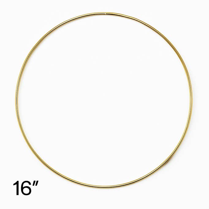Factory Direct Craft - Wholesale Craft Supplies - Gold Metal Round Craft Ring - Select Size8