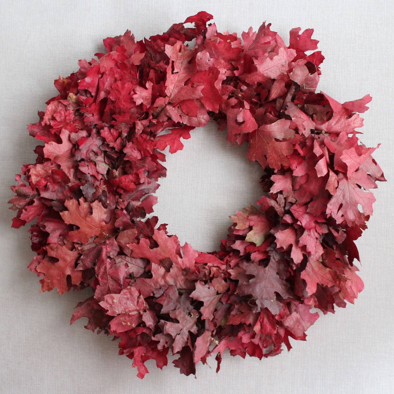 Roxanne's Dried Flowers - Wholesale Wreath - Preserved Oak Leaves Wreath 24"2