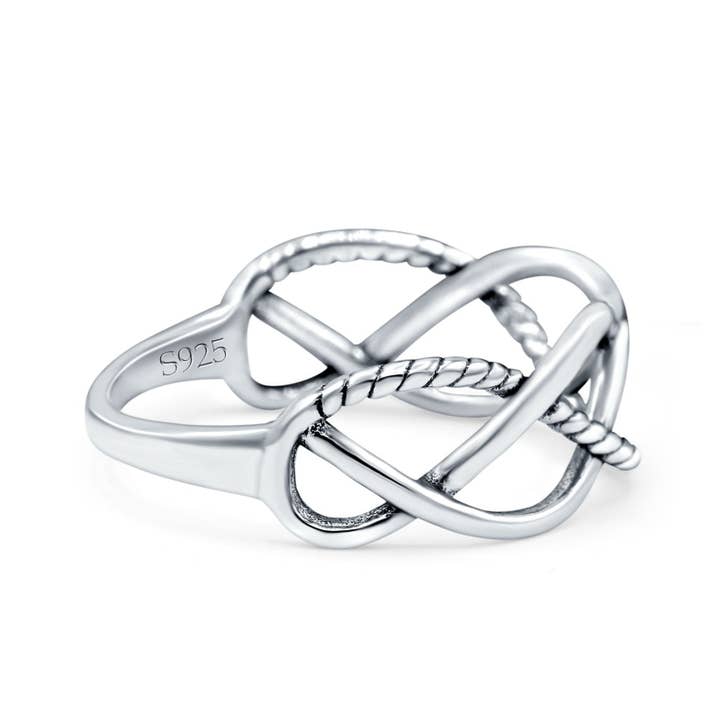 Sterling Silver Infinity Weave Celtic Ring for wholesale on Faire1