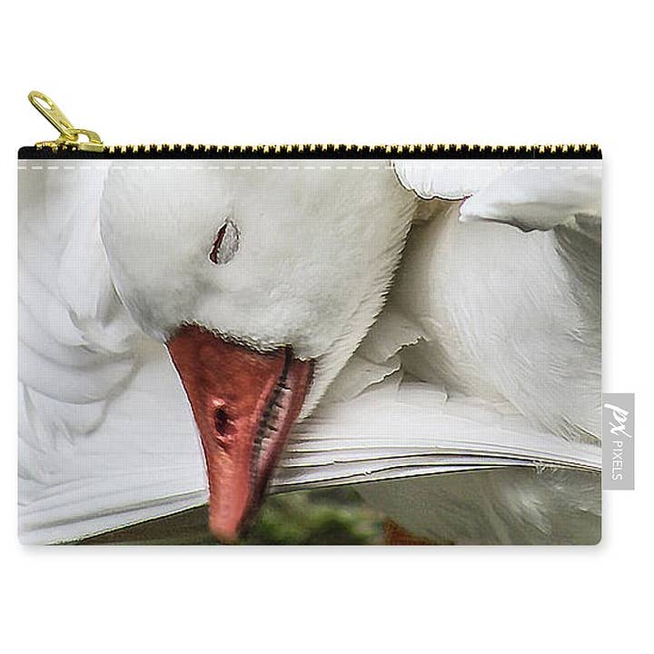 ZAKJE MET RITSSLUITING - ZAKJE MET RITSSLUITING „THE GOOSE'S MACRO PORTRAIT” voor wholesale door sorayadapuzzostore