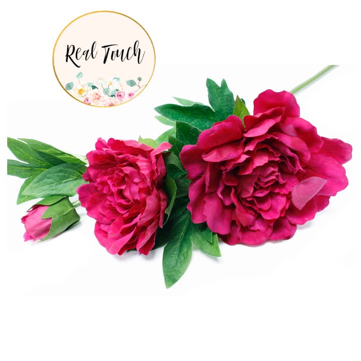 Angel Isabella - Wholesale Artificial Flowers - 26"-Premium Collection-Real Touch Moisturized Peony Stem