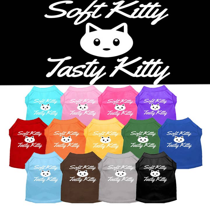 Pet Shirt "Soft Kitty, Tasty Kitty" for wholesale by As You Wish Apparel