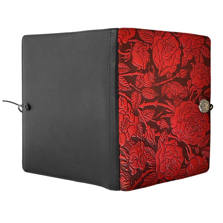 Oberon Design - Wholesale Journal/Diary - Extra Large Leather Journal, Sketchbook, Wild Rose1