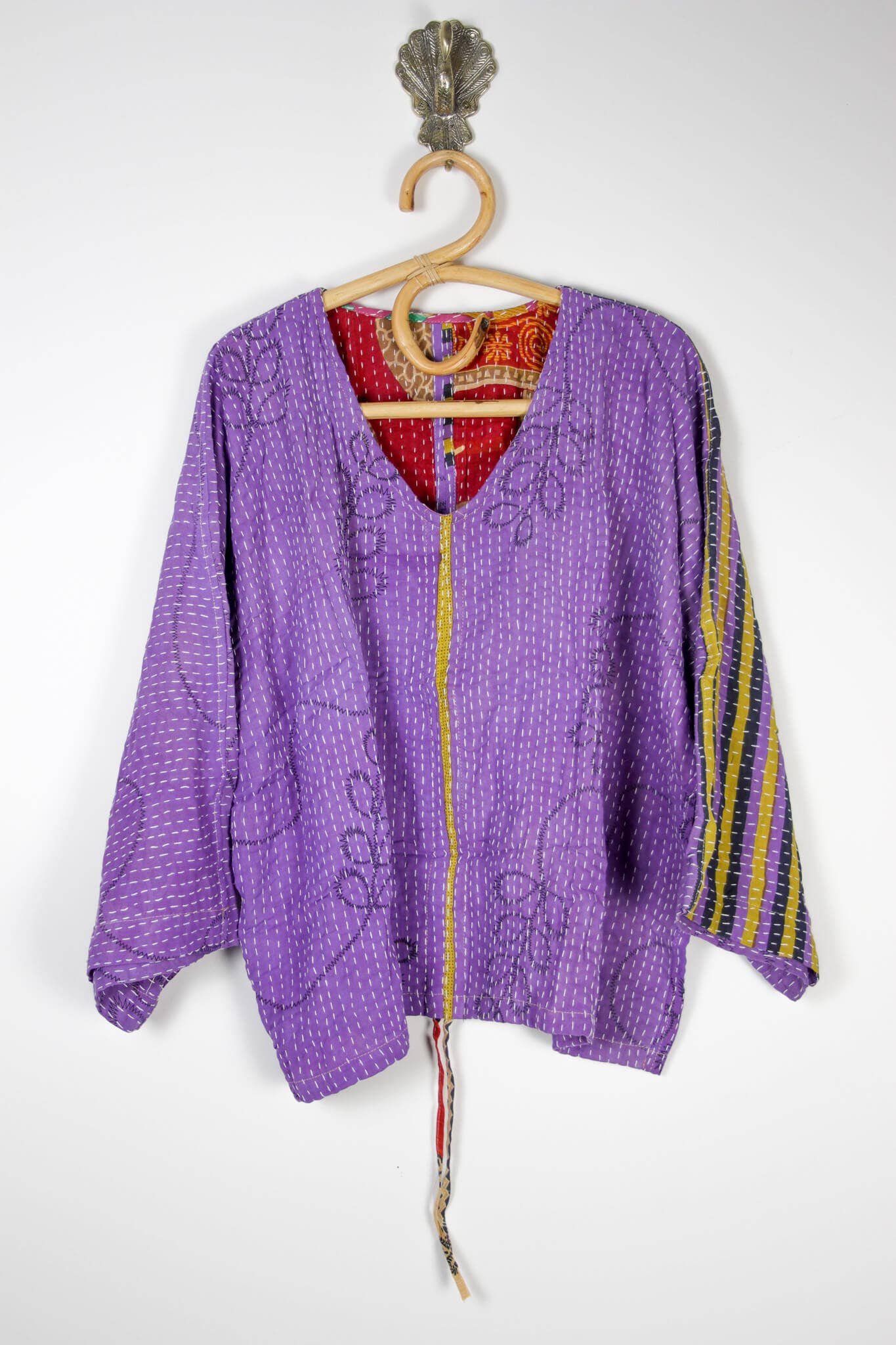 Renew Vintage - Wholesale Blouse - Women's - Kantha Butterfly Top3