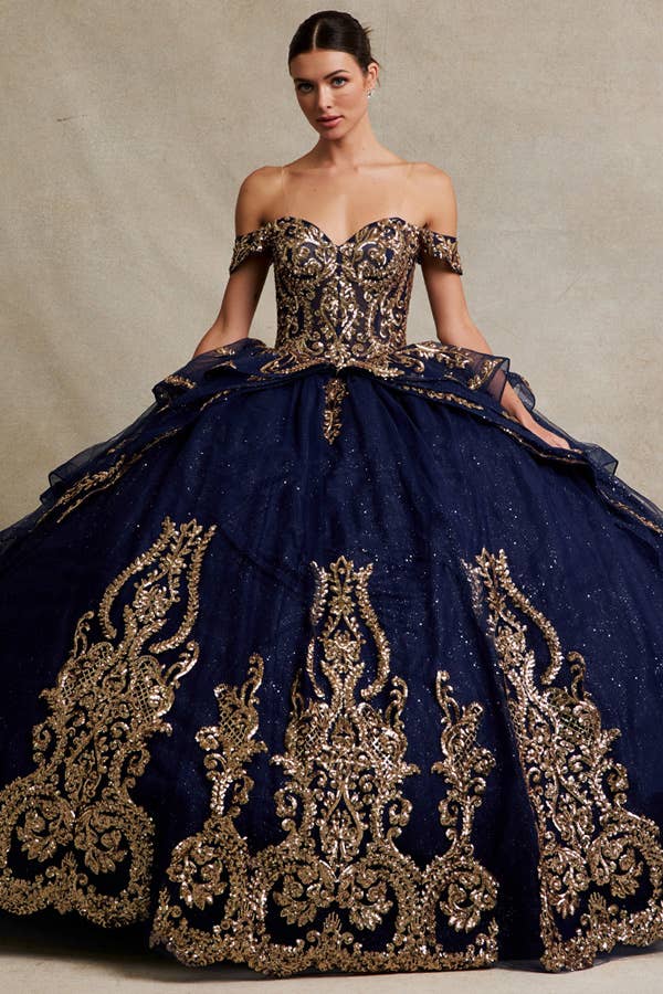 Babyfox Apparel - Wholesale Gown - Women's - Off Shoulder Sweetheart Embellished Quinceanera Ball Gown7