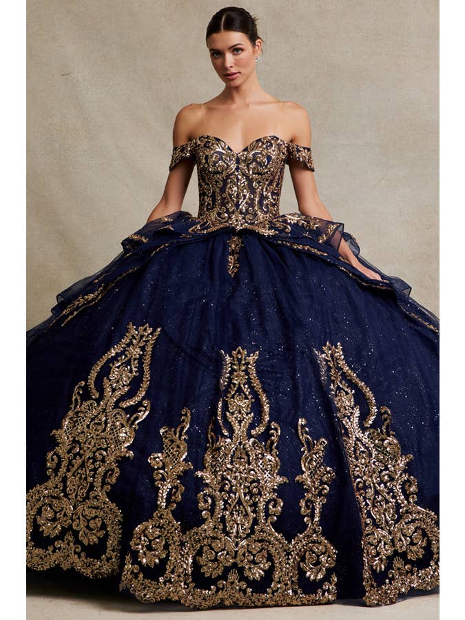 Babyfox Apparel - Wholesale Gown - Women's - Off Shoulder Sweetheart Embellished Quinceanera Ball Gown7