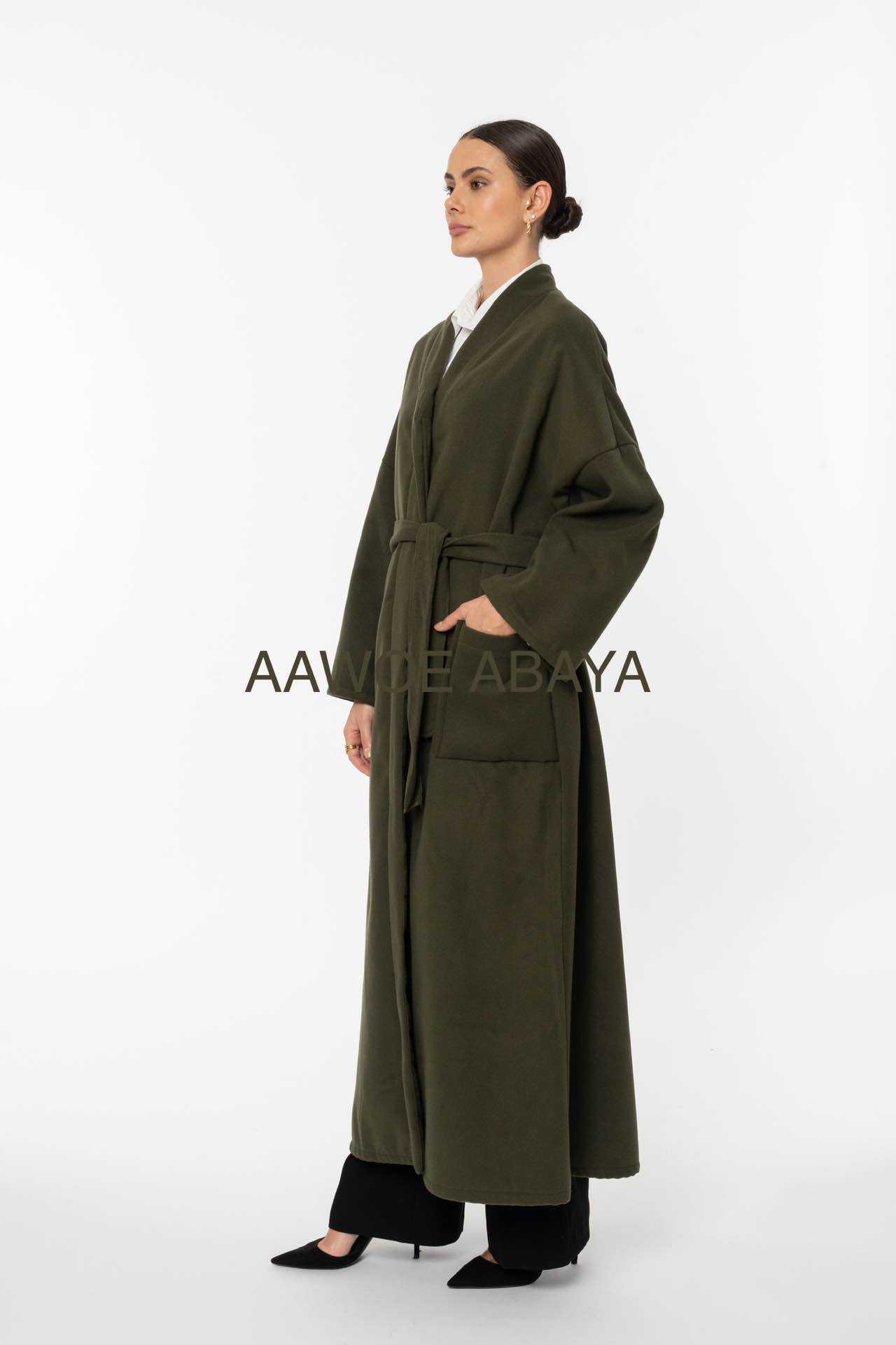 Aawoe Abaya – Casaco - Mulher por atacado – Casaco de Inverno Longo - Comprimento 145 cm - 21601