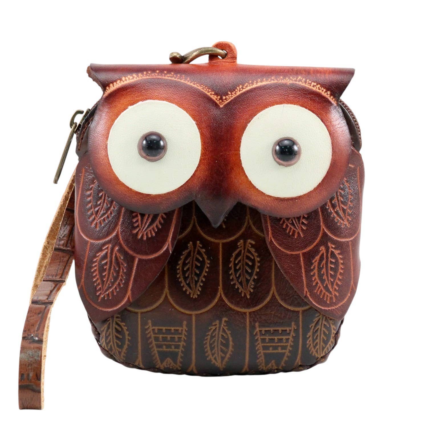 Sunflower Handmade leather inc - Wholesale Wristlet - Handmade Leather Owl Wristlet coin purse wallet4