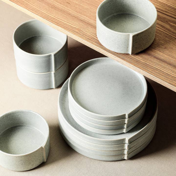 Stone + Lain - Wholesale Dinnerware Set - Bao Stoneware Dinnerware Set - Blue-Grey