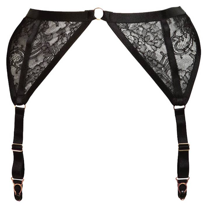 Annabel See-Through Lace Suspender Belt for wholesale by Something Wicked