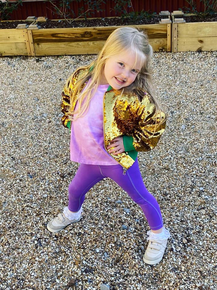 Lila Karneval-Leggings für den Großhandel von My Petite & Me