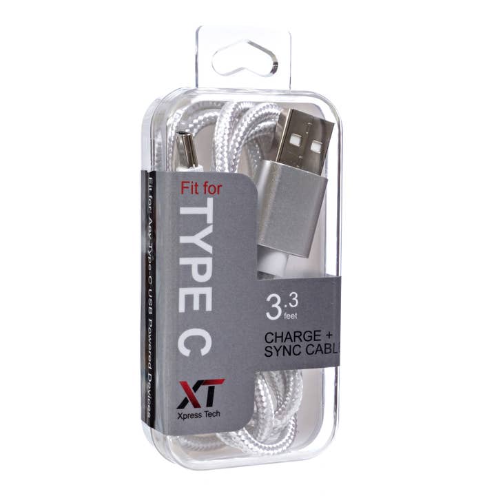 Xpress Tech Cell Accessories XT - Wholesale Charging Cable - Xpress Tech 462 Type-C USB tp USB-A Charge Cable - Silver