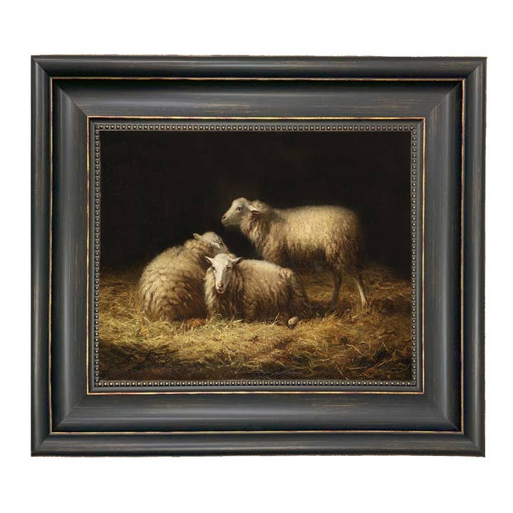 Madison Bay Co. - Historical Home Decor Reproductions - Wholesale Painting/Drawing - Sheep in the Hay Framed Painting Print on Canvas31