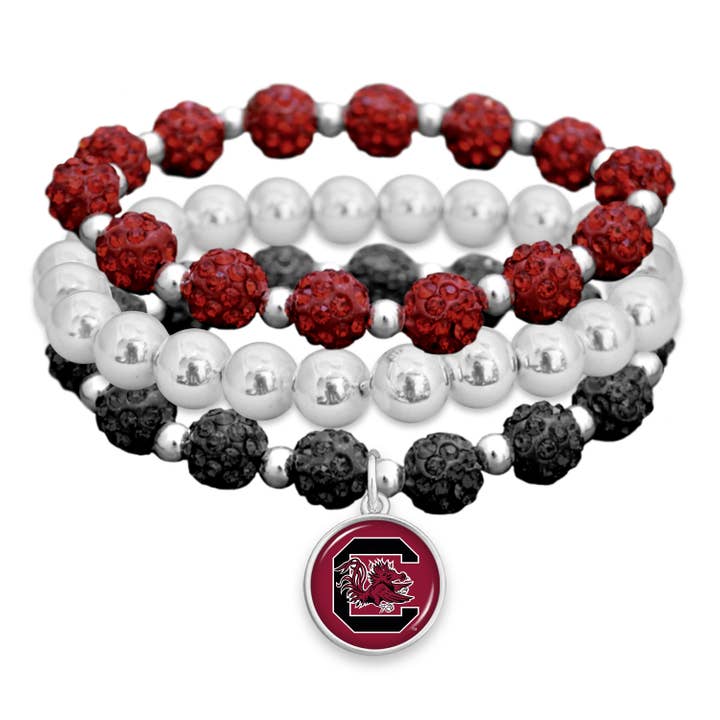 South Carolina Gamecocks Amanda Stack Bling Bracelet Set for wholesale by From The Heart