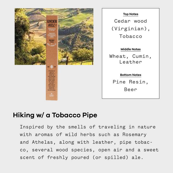 Misc Goods Co. – Großhandel Räucherwerk – Underhill Räucherstäbchen – Tabak, Zeder & Ale | Langsam brennend, 20er-Pack1