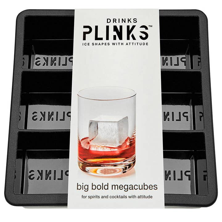 DrinksPlinks - Wholesale Ice Tray/Mold - SHAPES - Big Bold Megacubes Ice Cube Tray