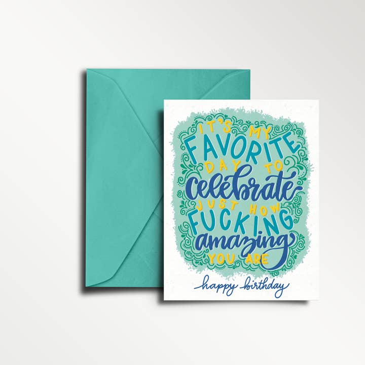 Swear Birthday Card - How Fucking Amazing You Are for wholesale by Shemazing Designs