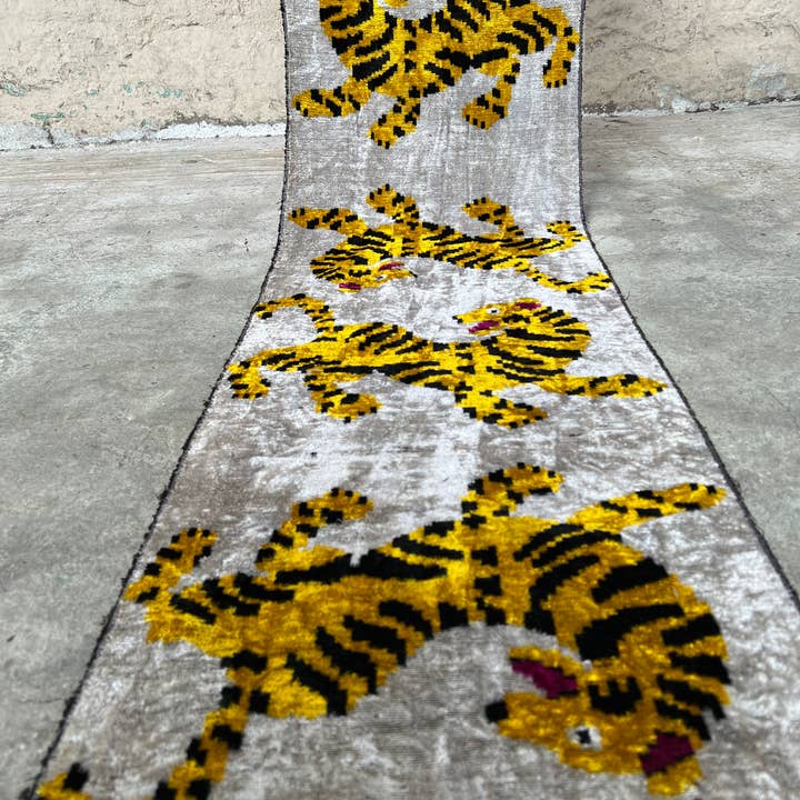 Ikat Atelier – Rolo de tecido por atacado – tecido ikat, tecido ikat tigre, tecido tecido à mão ikat2